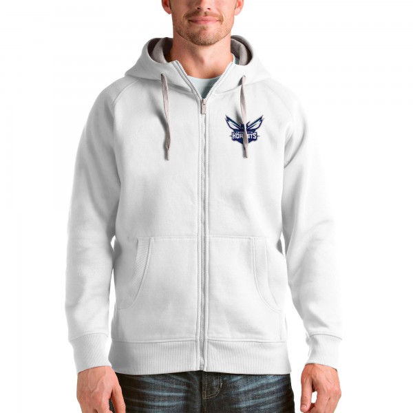 Толстовка на молнии Charlotte Hornets Antigua Logo Victory - White - фирменная одежда NBA
