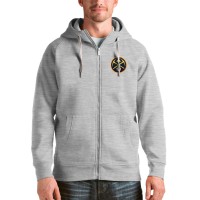 Толстовка на молнии Denver Nuggets Antigua Logo Victory - Heathered Gray