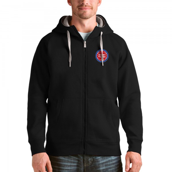 Толстовка на молнии Detroit Pistons Antigua Logo Victory - Black - фирменная одежда NBA