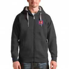 Толстовка на молнии Detroit Pistons Antigua Logo Victory - Charcoal
