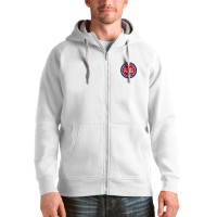 Толстовка на молнии Detroit Pistons Antigua Logo Victory - White