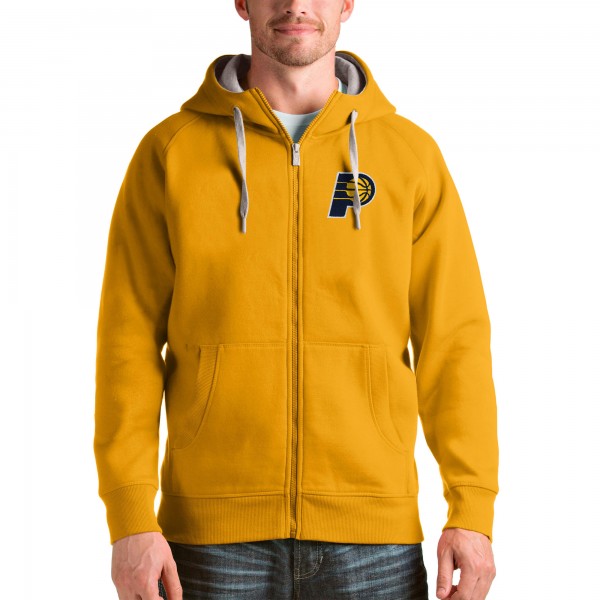 Толстовка на молнии Indiana Pacers Antigua Logo Victory - Gold - фирменная одежда NBA