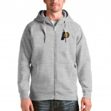 Толстовка на молнии Indiana Pacers Antigua Logo Victory - Heathered Gray