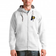 Толстовка на молнии Indiana Pacers Antigua Logo Victory - White