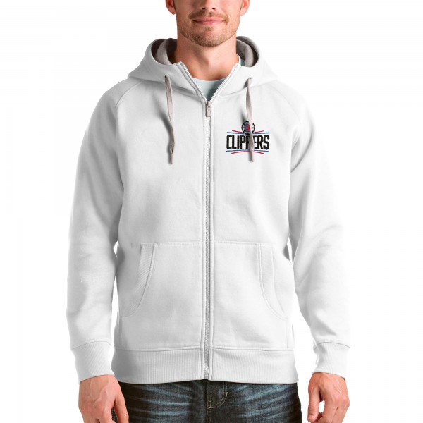Толстовка на молнии LA Clippers Antigua Logo Victory - White - фирменная одежда NBA