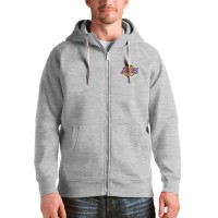 Толстовка на молнии Los Angeles Lakers Antigua Logo Victory - Heathered Gray