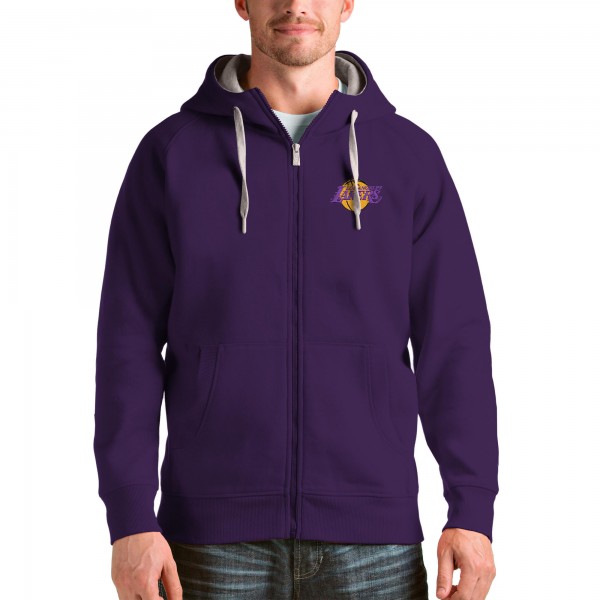 Толстовка на молнии Los Angeles Lakers Antigua Logo Victory - Purple - фирменная одежда NBA