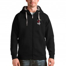 Miami Heat Antigua Black Logo Victory Full-Zip Hoodie