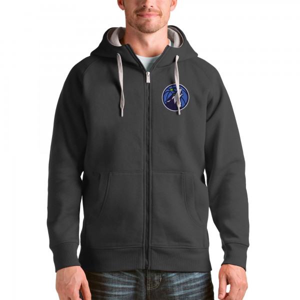 Толстовка на молнии Minnesota Timberwolves Antigua Logo Victory - Charcoal - фирменная одежда NBA