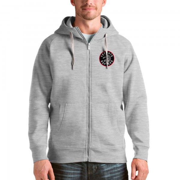 Толстовка на молнии Toronto Raptors Antigua Logo Victory - Heathered Gray - фирменная одежда NBA