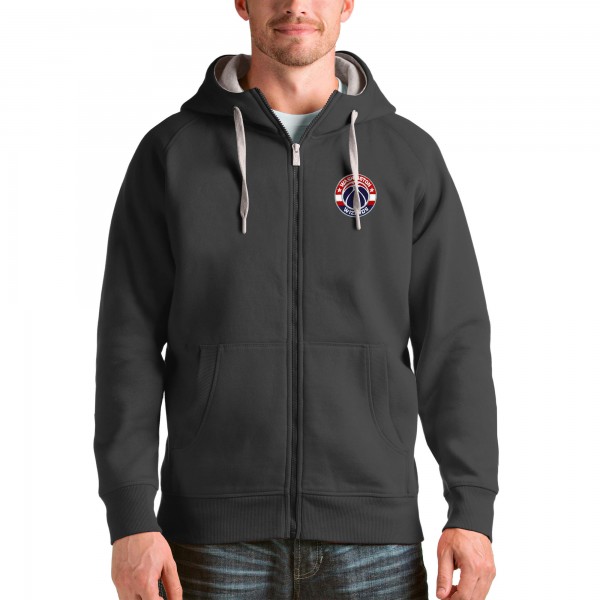 Толстовка на молнии Washington Wizards Antigua Logo Victory - Charcoal - фирменная одежда NBA