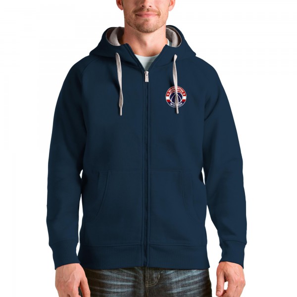 Толстовка на молнии Washington Wizards Antigua Logo Victory - Navy - фирменная одежда NBA