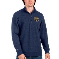 Кофта на короткой молнии Denver Nuggets Antigua Action - Heathered Navy