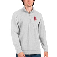 Кофта на короткой молнии Houston Rockets Antigua Action - Heathered Gray