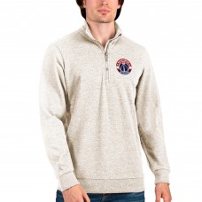 Washington Wizards Antigua Action Quarter-Zip Pullover Sweatshirt - Oatmeal