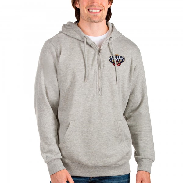 Толстовка New Orleans Pelicans Antigua Action - Heathered Gray - фирменная одежда NBA