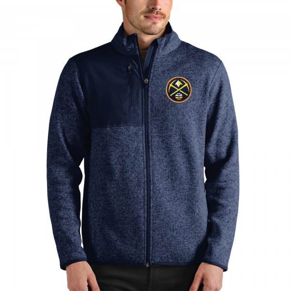 Кофта на молнии Denver Nuggets Antigua - Heathered Navy