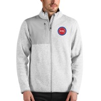 Кофта на молнии Detroit Pistons Antigua - Heathered Gray