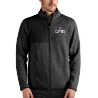 Кофта на молнии LA Clippers Antigua - Heathered Black