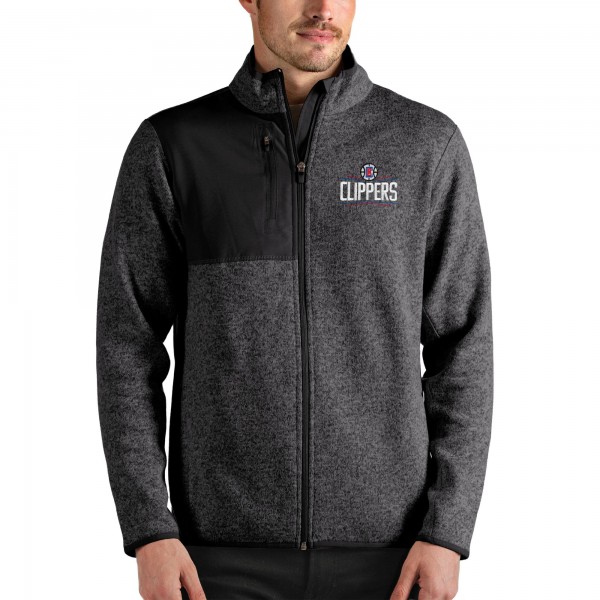 Кофта на молнии LA Clippers Antigua Fortune - Heathered Charcoal