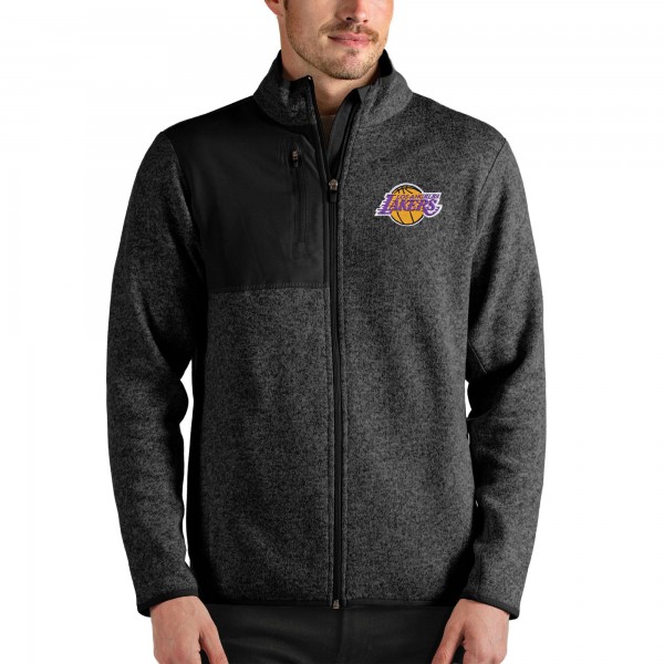 Кофта на молнии Los Angeles Lakers Antigua Fortune - Heathered Black