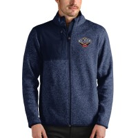 Кофта на молнии New Orleans Pelicans Antigua - Heathered Navy