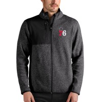 Кофта на молнии Philadelphia 76ers Antigua - Heathered Charcoal