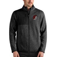 Кофта на молнии Portland Trail Blazers Antigua - Heathered Black