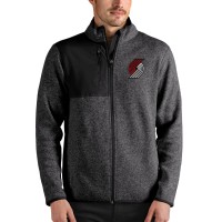 Кофта на молнии Portland Trail Blazers Antigua - Heathered Charcoal