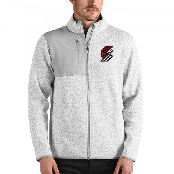 Кофта на молнии Portland Trail Blazers Antigua Fortune - Heathered Gray