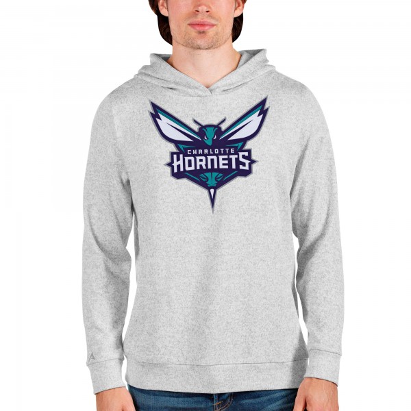 Толстовка Charlotte Hornets Antigua Logo Absolute - Heathered Gray - фирменная одежда NBA