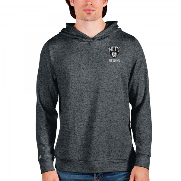 Толстовка Brooklyn Nets Antigua Heathered Charcoal Absolute