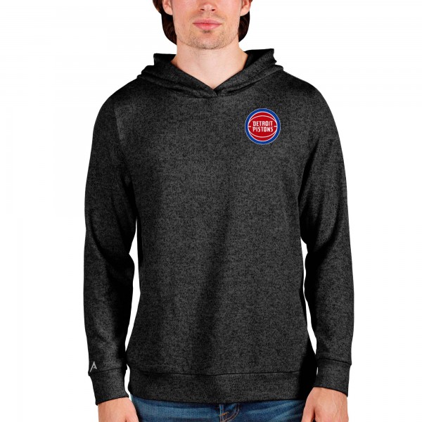 Толстовка Detroit Pistons Antigua Absolute - Heathered Black - фирменная одежда NBA