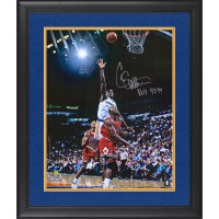 Autographed Golden State Warriors Chris Webber Fanatics Authentic Framed 16 x 20 Hook Shot Photograph with ROY 93-94 Inscription