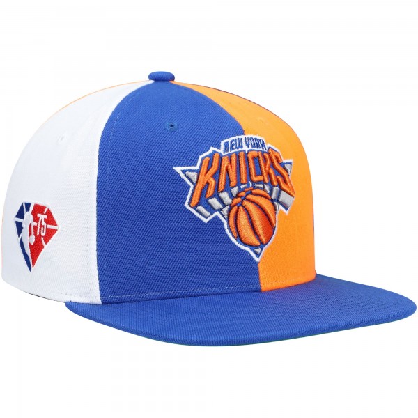 Бейсболка New York Knicks Mitchell & Ness NBA 75th Anniversary What The? - Blue - официальный мерч NBA