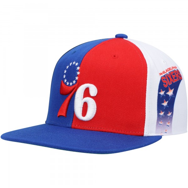 Бейсболка Philadelphia 76ers Mitchell & Ness NBA 75th Anniversary What The? - Royal - официальный мерч NBA
