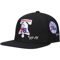 Бейсболка Philadelphia 76ers Mitchell & Ness Hardwood Classics Timeline - Black