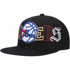 Бейсболка Philadelphia 76ers Mitchell & Ness Hype Type - Black