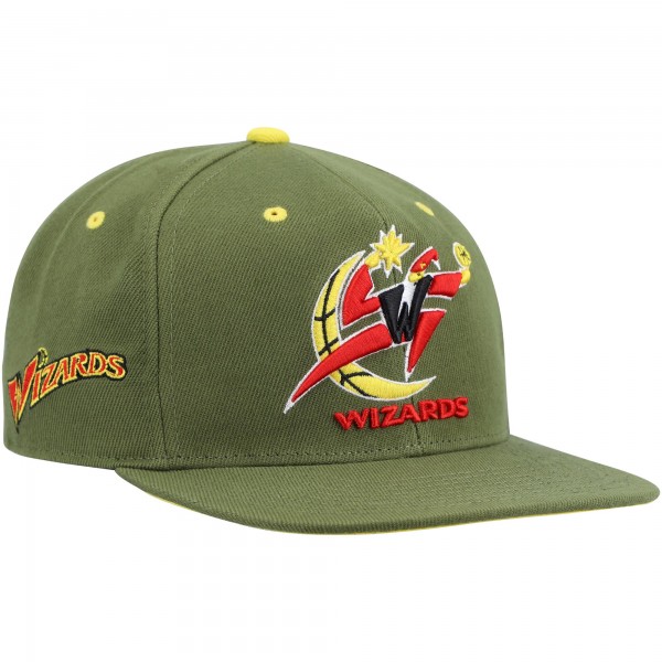 Бейсболка Washington Wizards Mitchell & Ness x Lids Hardwood Classics Dusty - Olive - официальный мерч NBA