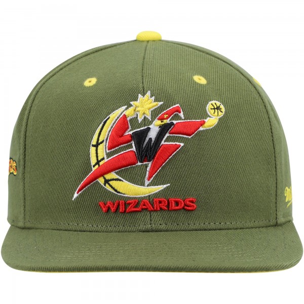 Бейсболка Washington Wizards Mitchell & Ness x Lids Hardwood Classics Dusty - Olive - официальный мерч NBA