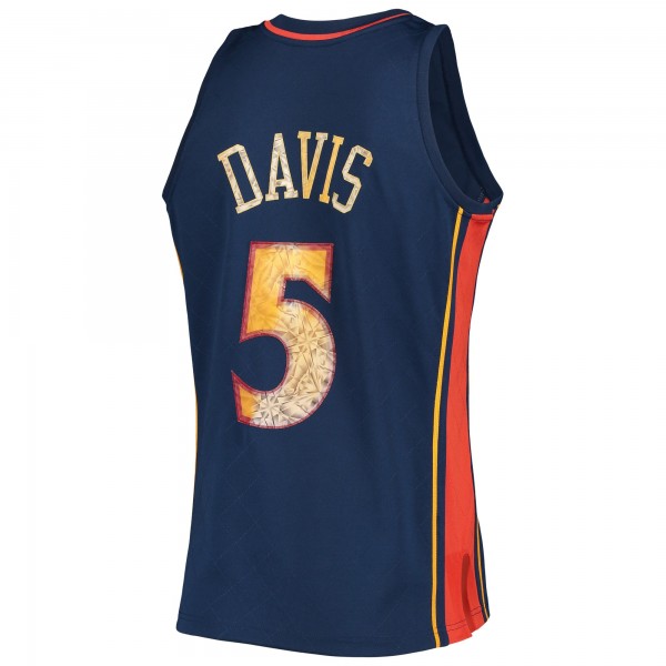 Игровая майка Baron Davis Golden State Warriors Mitchell & Ness 2006-07 Hardwood Classics 75th Anniversary Diamond Swingman - Navy - оригинальная джерси НБА