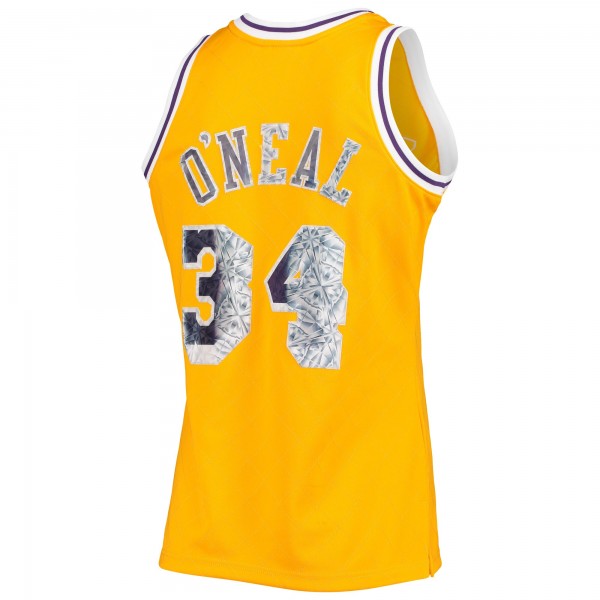 Игровая майка Shaquille O'Neal Los Angeles Lakers Mitchell & Ness 1996-97 Hardwood Classics 75th Anniversary Diamond Swingman - Gold - оригинальная джерси НБА