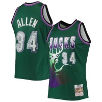 Игровая форма Ray Allen Milwaukee Bucks Mitchell & Ness 1996-97 Hardwood Classics 75th Anniversary Diamond Swingman - Green