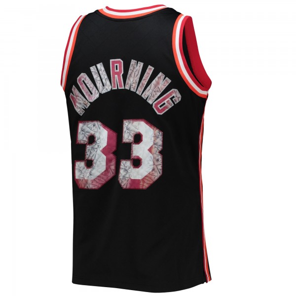 Игровая майка Alonzo Mourning Miami Heat Mitchell & Ness 1996-97 Hardwood Classics 75th Anniversary Diamond Swingman - Black - оригинальная джерси НБА