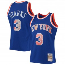 Игровая форма John Starks New York Knicks Mitchell & Ness 1991-92 Hardwood Classics 75th Anniversary Diamond Swingman - Blue