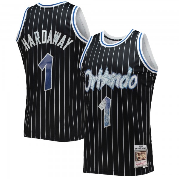 Игровая майка Penny Hardaway Orlando Magic Mitchell & Ness 1994-95 Hardwood Classics 75th Anniversary Diamond Swingman - Black - оригинальная джерси НБА