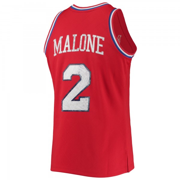 Игровая майка Moses Malone Philadelphia 76ers Mitchell & Ness 1982-83 Hardwood Classics 75th Anniversary Diamond Swingman - Red - оригинальная джерси НБА