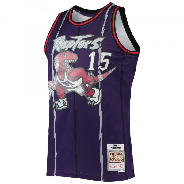 Игровая майка Vince Carter Toronto Raptors Mitchell & Ness 1998-99 Hardwood Classics 75th Anniversary Diamond Swingman - Purple - оригинальная джерси НБА