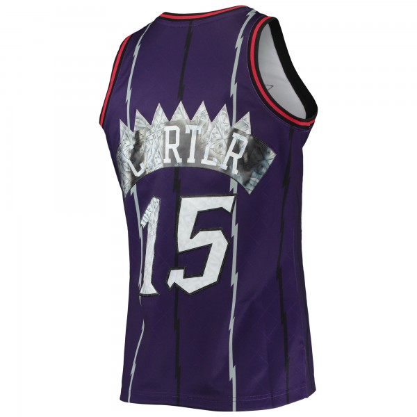 Игровая майка Vince Carter Toronto Raptors Mitchell & Ness 1998-99 Hardwood Classics 75th Anniversary Diamond Swingman - Purple - оригинальная джерси НБА