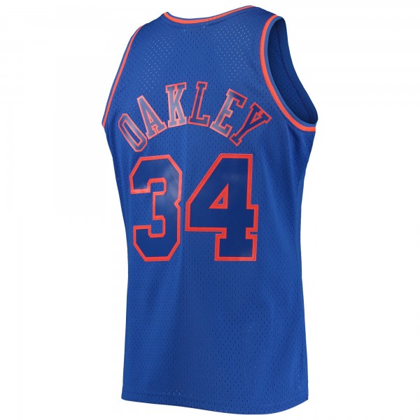 Игровая майка Charles Oakley New York Knicks Mitchell & Ness 1996-97 Hardwood Classics Swingman - Blue - оригинальная джерси НБА